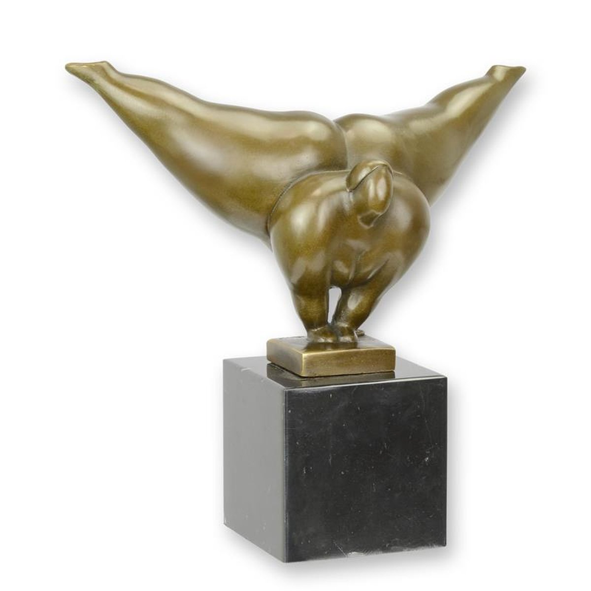 A MODERNIST BRONZE SCULPTURE OF A GYMNAST