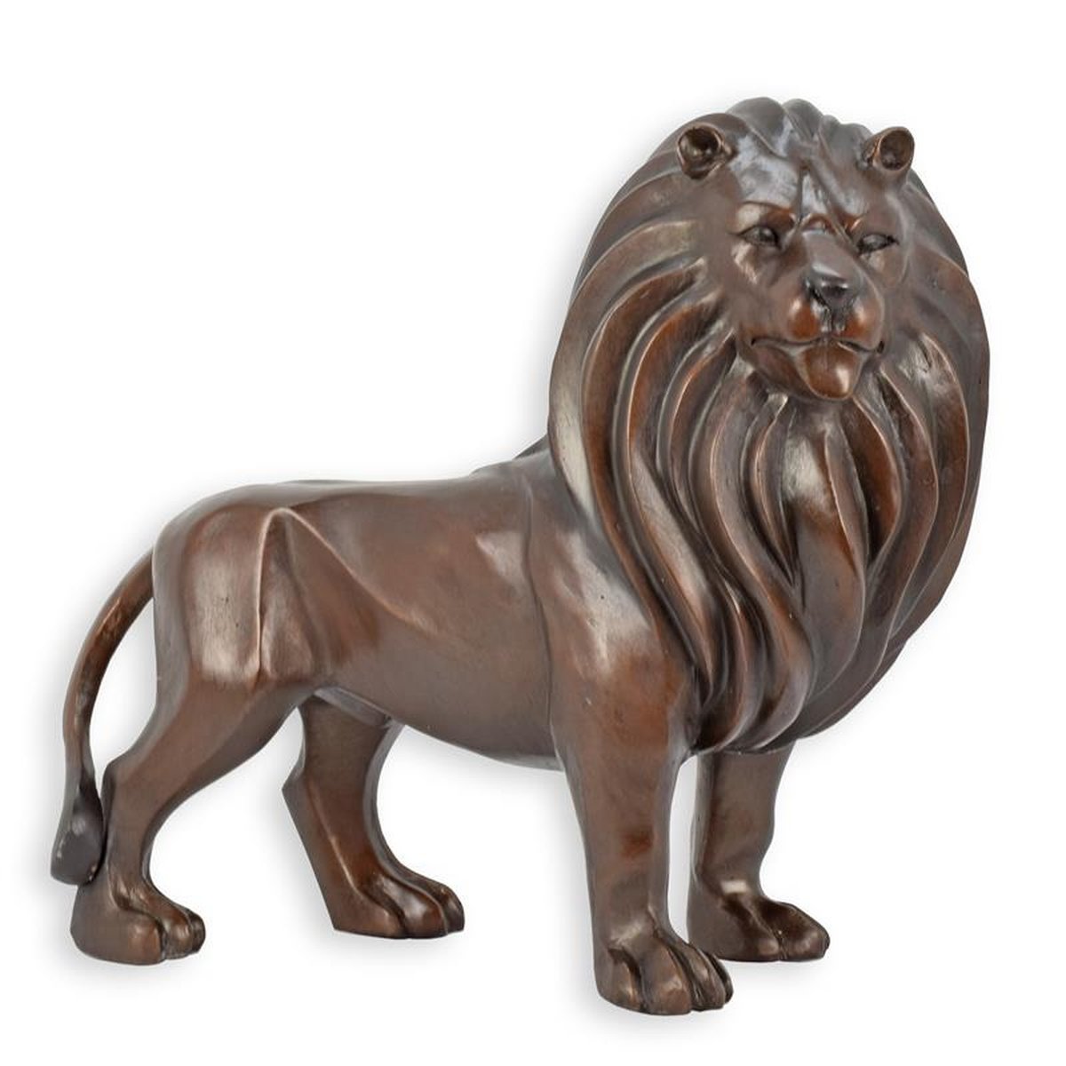 A MODERNIST BRONZE SCULPTURE OF A LION