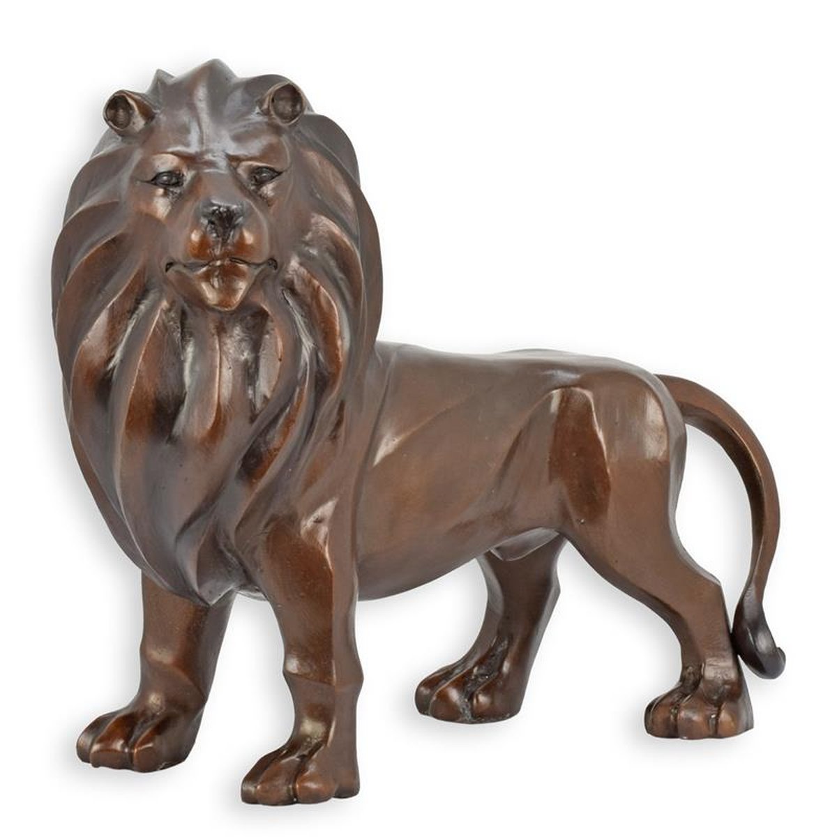 A MODERNIST BRONZE SCULPTURE OF A LION