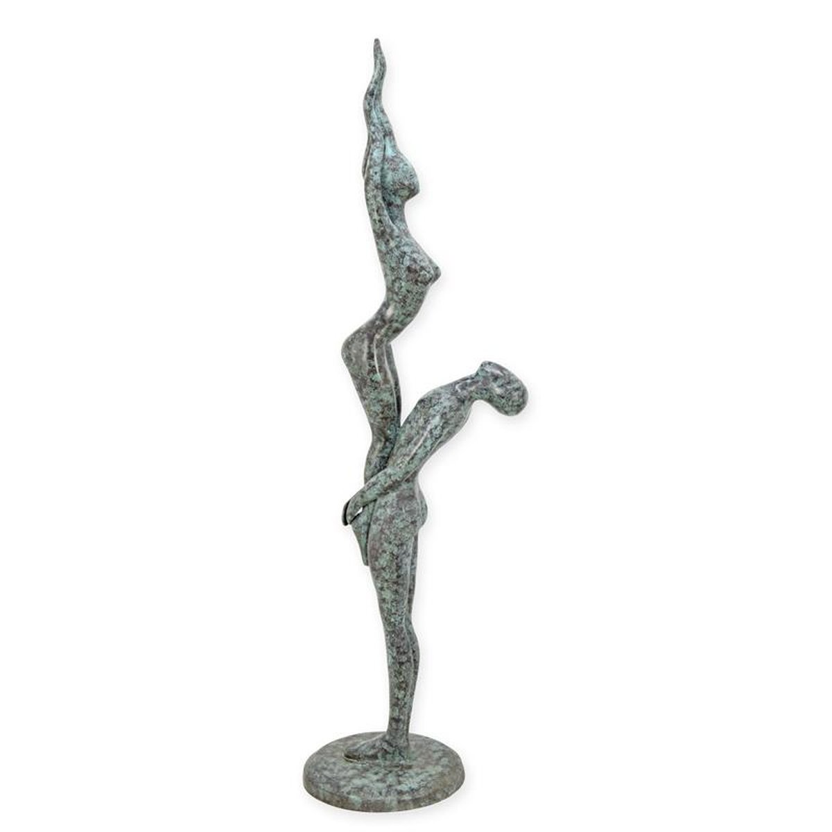 A MODERNIST BRONZE SCULPTURE OF A MALE AND FEMALE NUDE