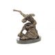 A MODERNIST BRONZE SCULPTURE OF A NUDE MALE DANCER