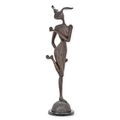 A MODERNIST BRONZE SCULPTURE OF A PLAYBUNNY
