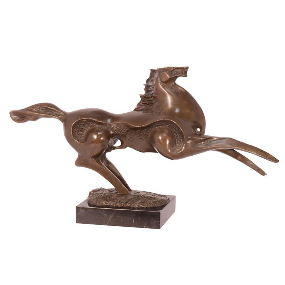 A MODERNIST BRONZE SCULPTURE OF A REARING HORSE