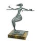 A MODERNIST BRONZE SCULPTURE OF A RELAXING FEMALE NUDE W.B.