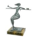 A MODERNIST BRONZE SCULPTURE OF A RELAXING FEMALE NUDE W.B.