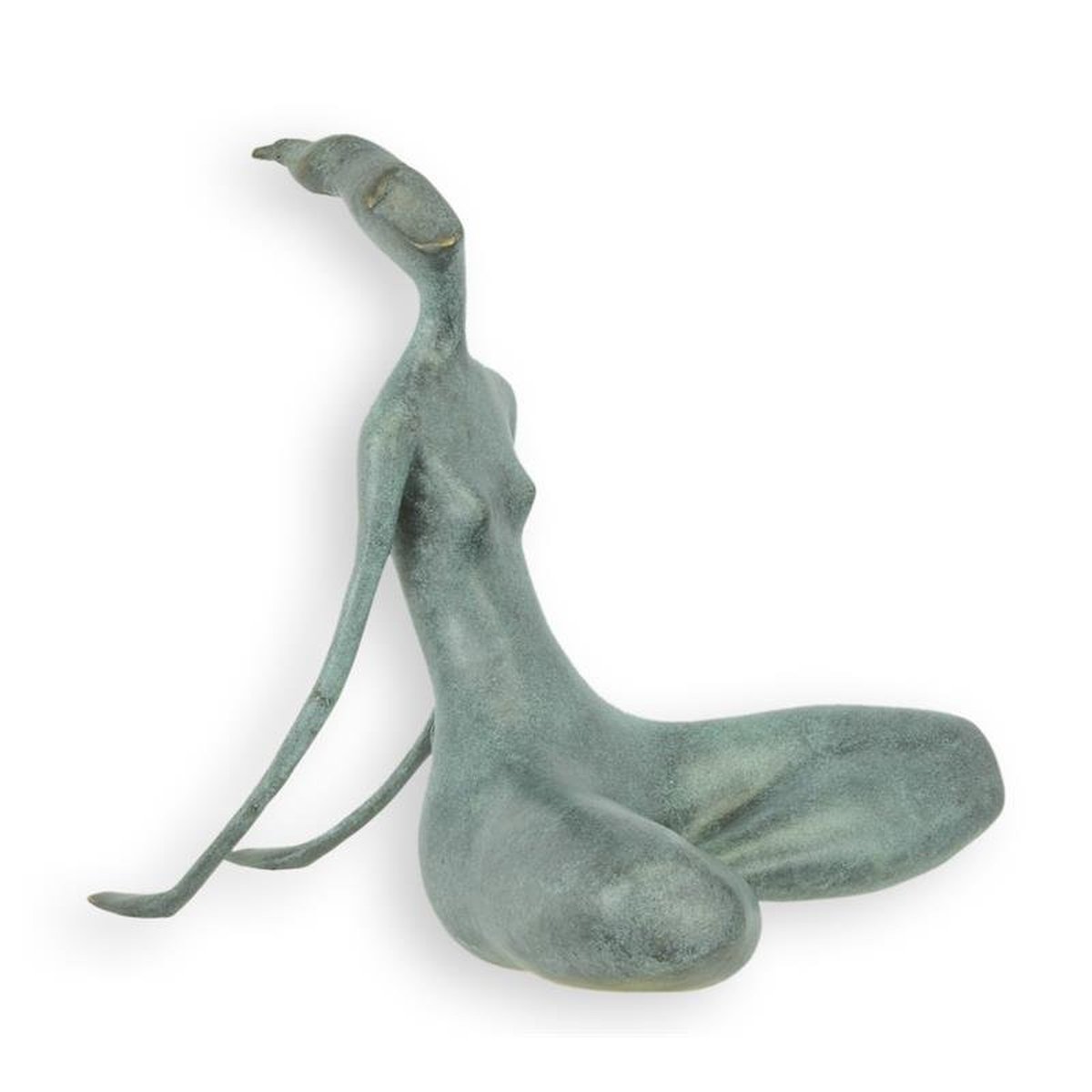 A Modernist Bronze Sculpture of a Sitting Female Nude