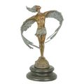 A MODERNIST BRONZE SCULPTURE OF A WINGED MAN