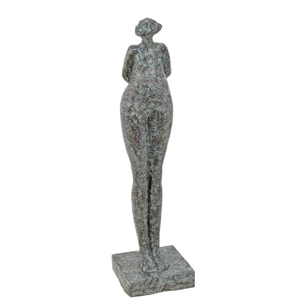 A MODERNIST BRONZE SCULPTURE OF A WOMAN