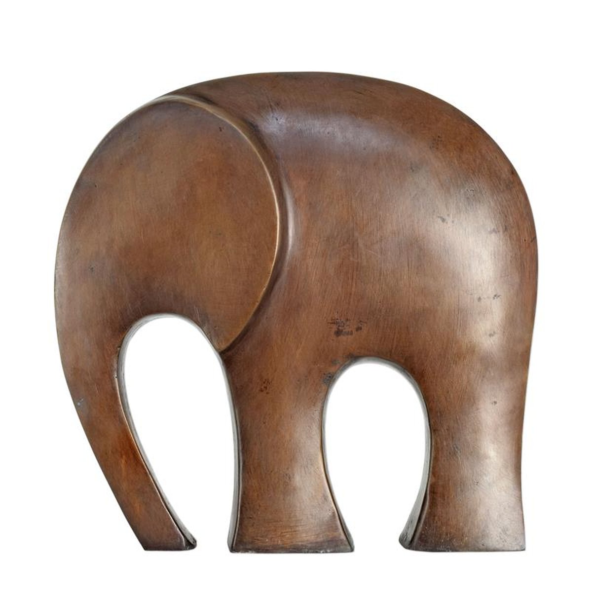 A MODERNIST BRONZE SCULPTURE OF AN ELEPHANT