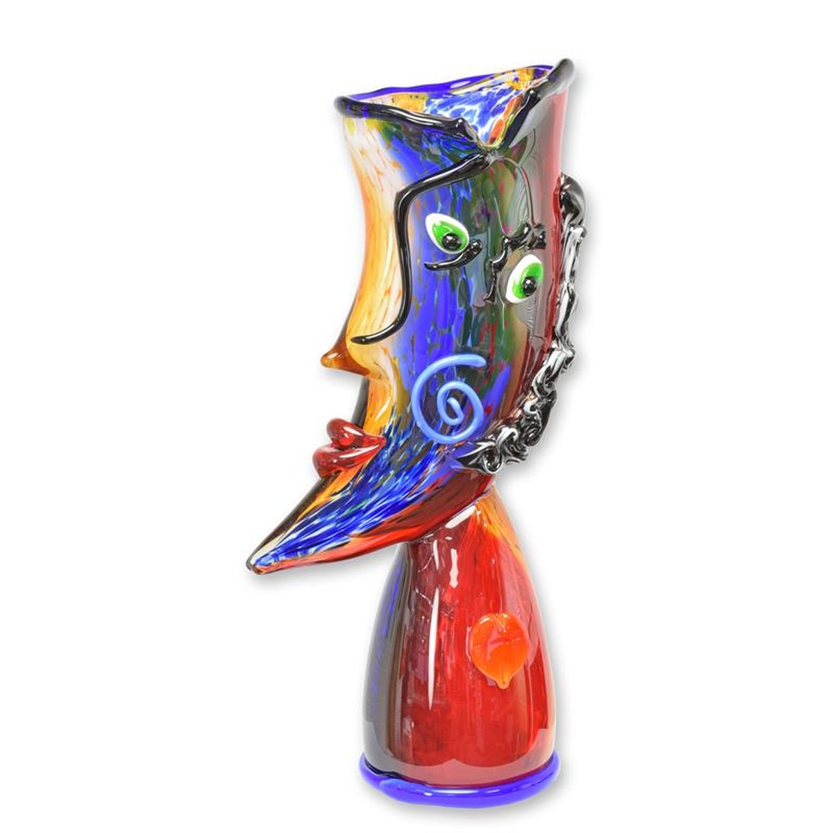 A MURANO STYLE ABSTRACT GLASS VASE
