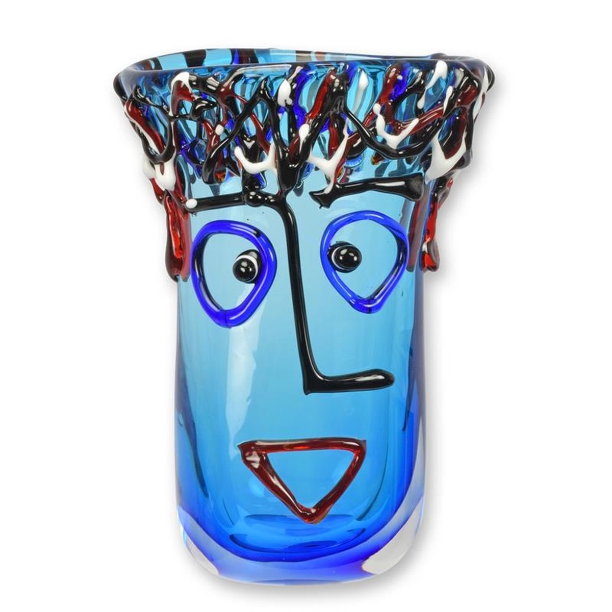 A MURANO STYLE ABSTRACT GLASS VASE