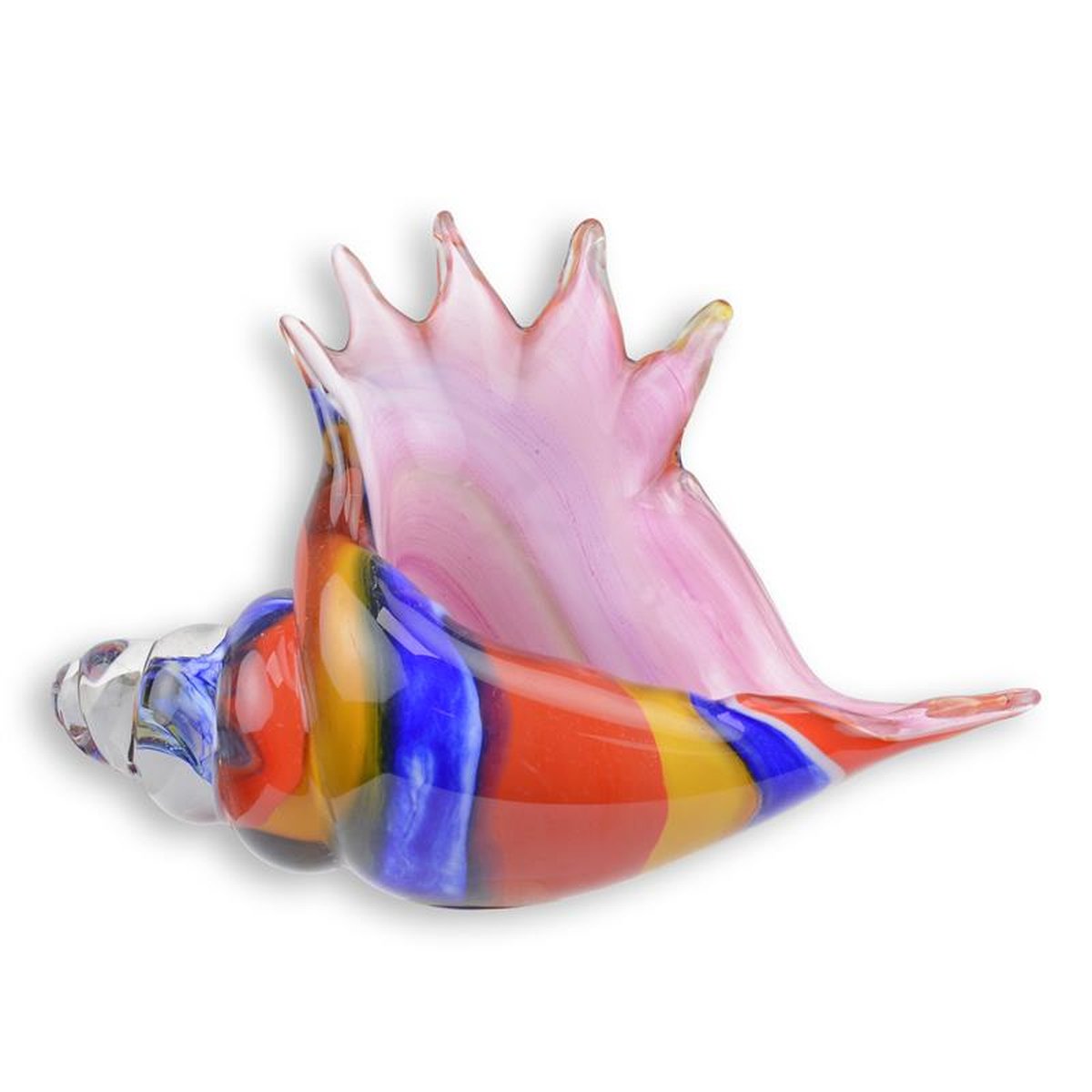 A MURANO STYLE GLASS CONCH SHELL