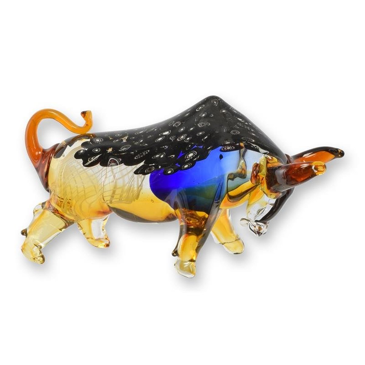 A Murano Style Glass Figurine of a Bull