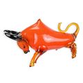 A MURANO STYLE GLASS FIGURINE OF A BULL
