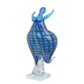 A MURANO STYLE GLASS FIGURINE OF A FEMALE DANCER