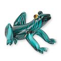 A MURANO STYLE GLASS FIGURINE OF A FROG