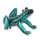 A MURANO STYLE GLASS FIGURINE OF A FROG