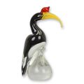 A MURANO STYLE GLASS FIGURINE OF A HORNBILL