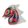 A MURANO STYLE GLASS FIGURINE OF A HORSEHEAD