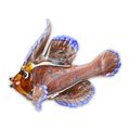 A MURANO STYLE GLASS FIGURINE OF A MANDARINFISH