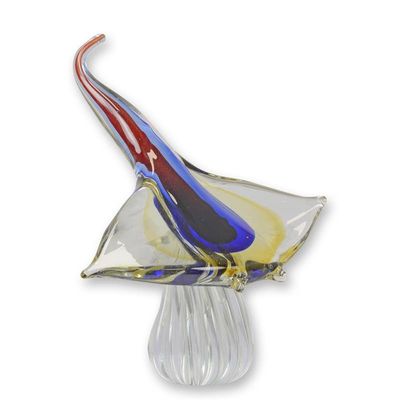 A MURANO STYLE GLASS FIGURINE OF A MANTA RAY