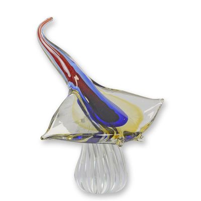 A MURANO STYLE GLASS FIGURINE OF A MANTA RAY