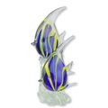 A MURANO STYLE GLASS FIGURINE OF A PAIR OF ANGELFISH