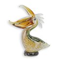 A MURANO STYLE GLASS FIGURINE OF A PELICAN