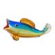 A MURANO STYLE GLASS FIGURINE OF A PERCH