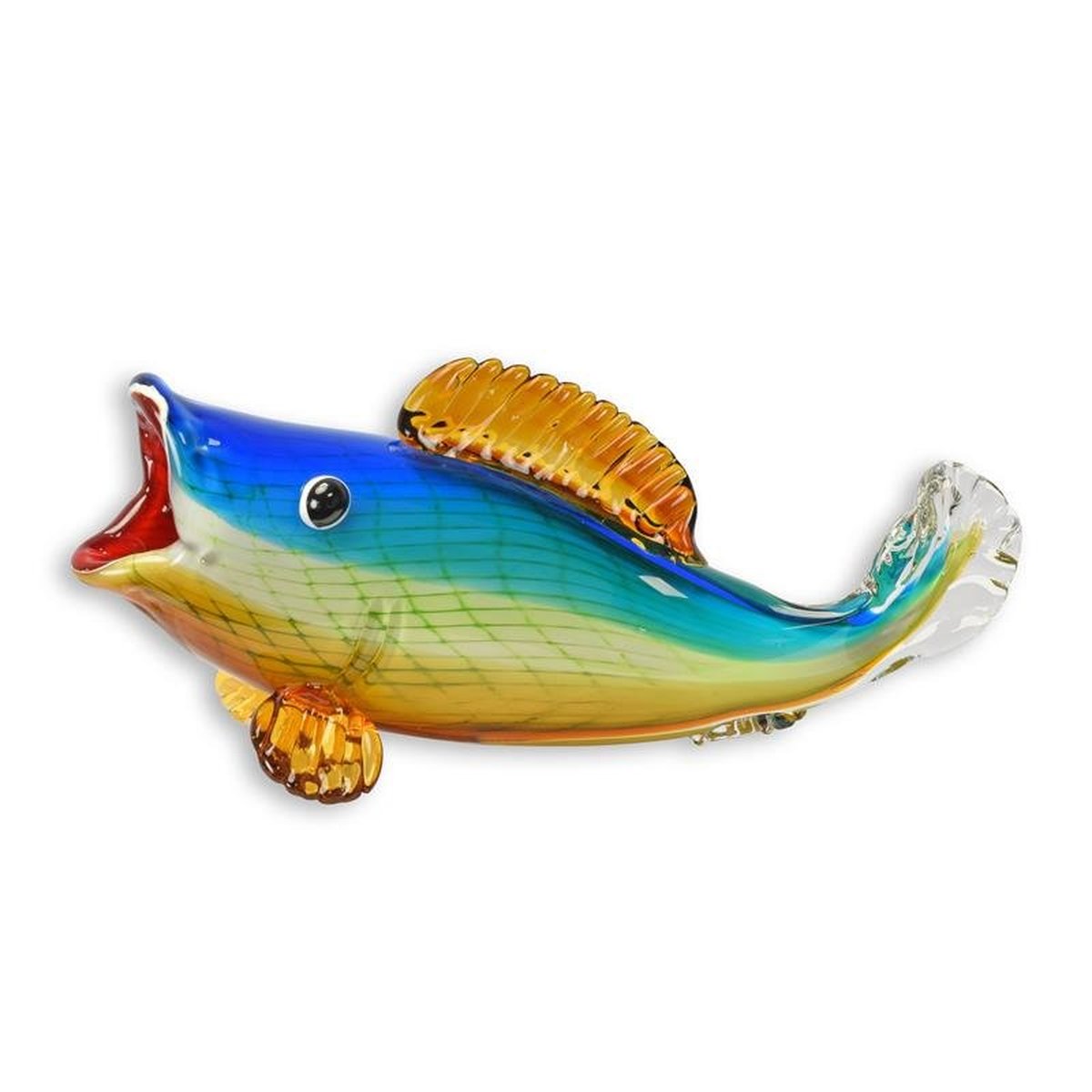 A MURANO STYLE GLASS FIGURINE OF A PERCH
