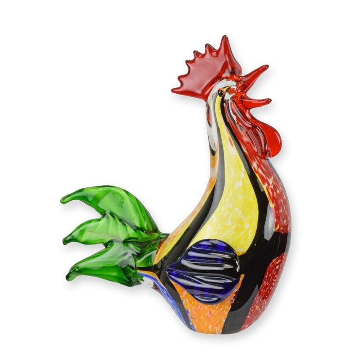 A Murano Style Glass Figurine of a Rooster