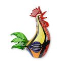 A MURANO STYLE GLASS FIGURINE OF A ROOSTER