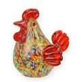 A MURANO STYLE GLASS FIGURINE OF A ROOSTER