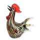 A MURANO STYLE GLASS FIGURINE OF A ROOSTER