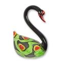 A MURANO STYLE GLASS FIGURINE OF A SWAN