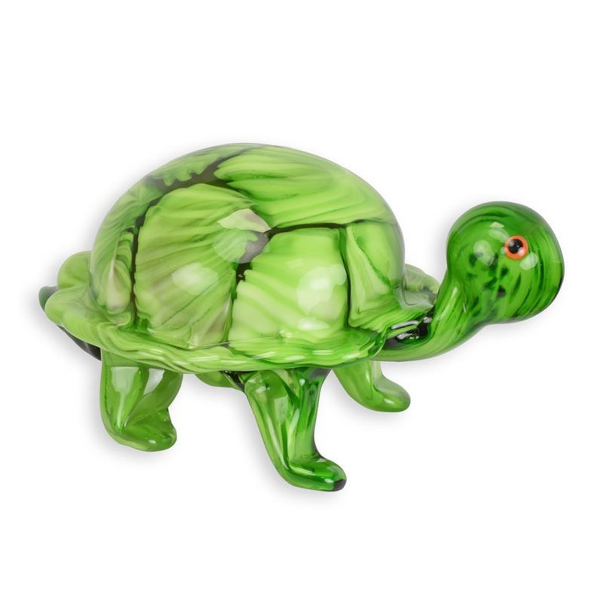 A MURANO STYLE GLASS FIGURINE OF A TORTOISE