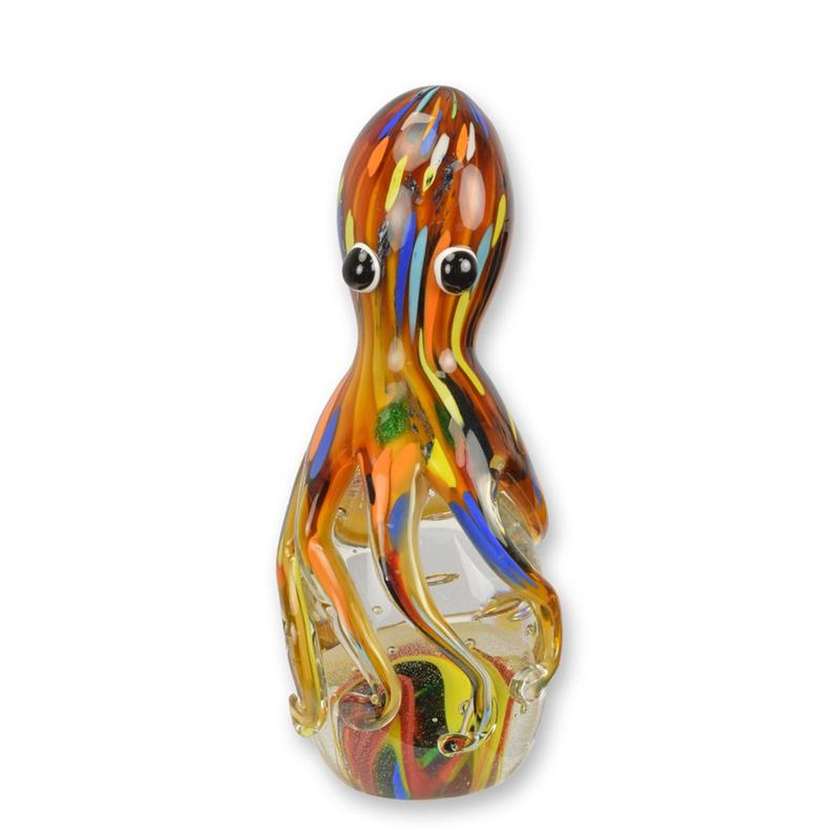 A MURANO STYLE GLASS FIGURINE OF AN OCTOPUS