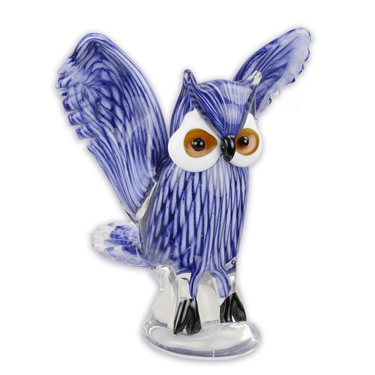 A Murano Style Glass Figurine of an Owl