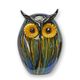 A MURANO STYLE GLASS FIGURINE OF AN OWL