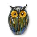 A MURANO STYLE GLASS FIGURINE OF AN OWL