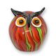 A MURANO STYLE GLASS FIGURINE OF AN OWL