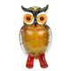 A MURANO STYLE GLASS FIGURINE OF AN OWL