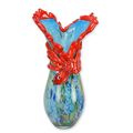 A MURANO STYLE GLASS FISH VASE