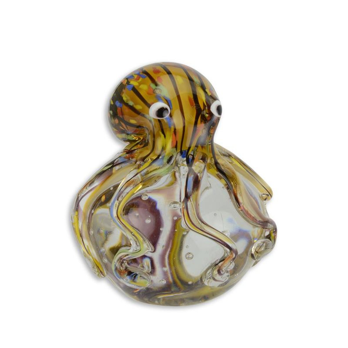 A MURANO STYLE GLASS PAPERWEIGHT OF AN OCTOPUS