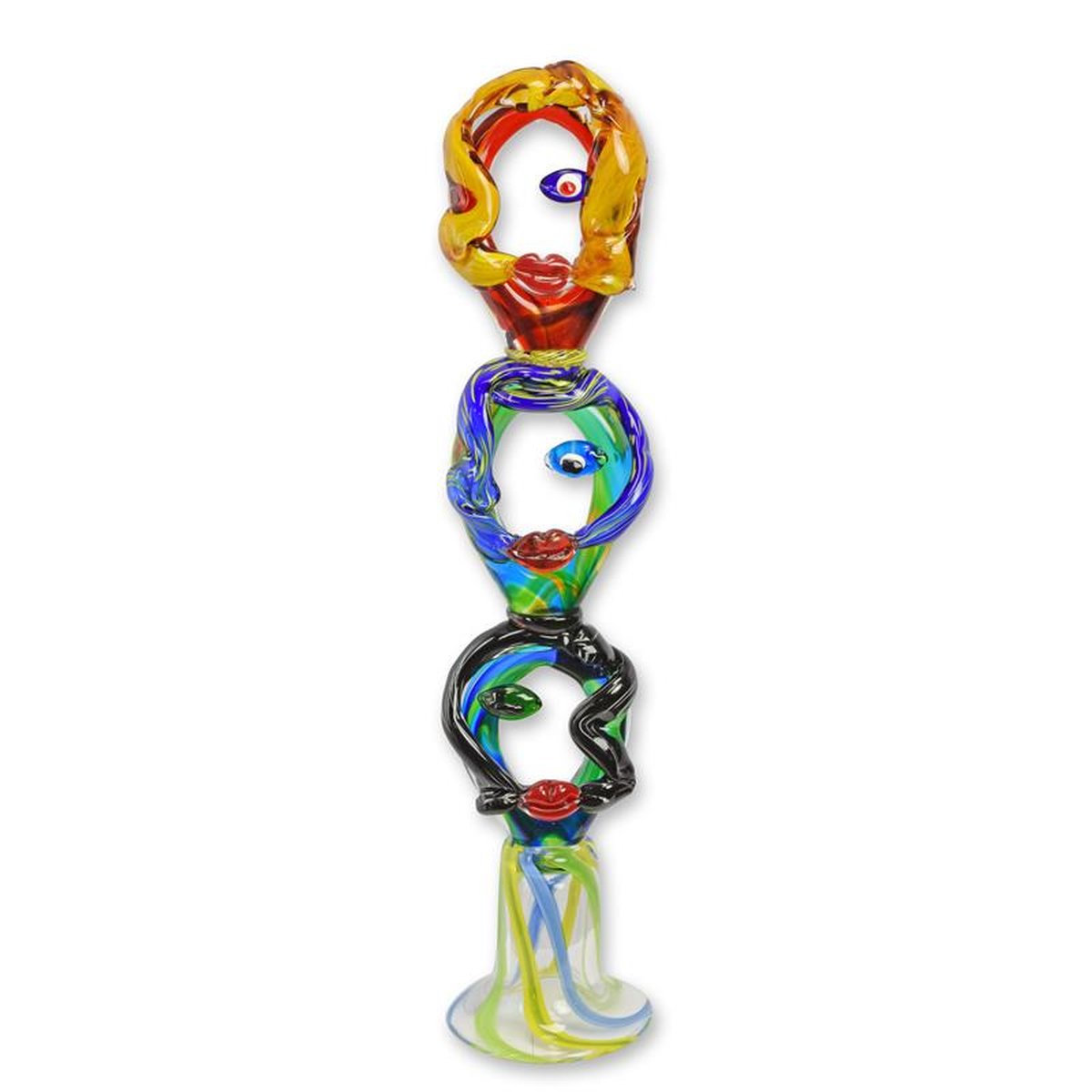 A MURANO STYLE GLASS TOTEM