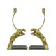 A PAIR OF BRONZE ART DECO PANTHER CANDLEHOLDERS