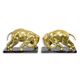 A PAIR OF BRONZE ELEPHANT BOOKENDS