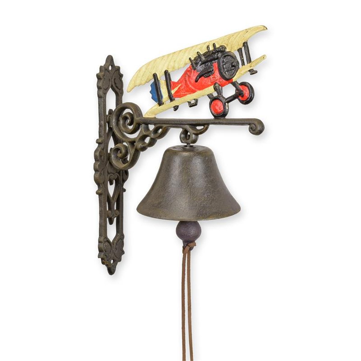 A PAIR OF CAST IRON AIRPLANE BELLS