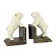 A PAIR OF CAST IRON BULLDOG BOOKENDS
