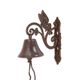 A PAIR OF CAST IRON BUTTERFLY BELLS